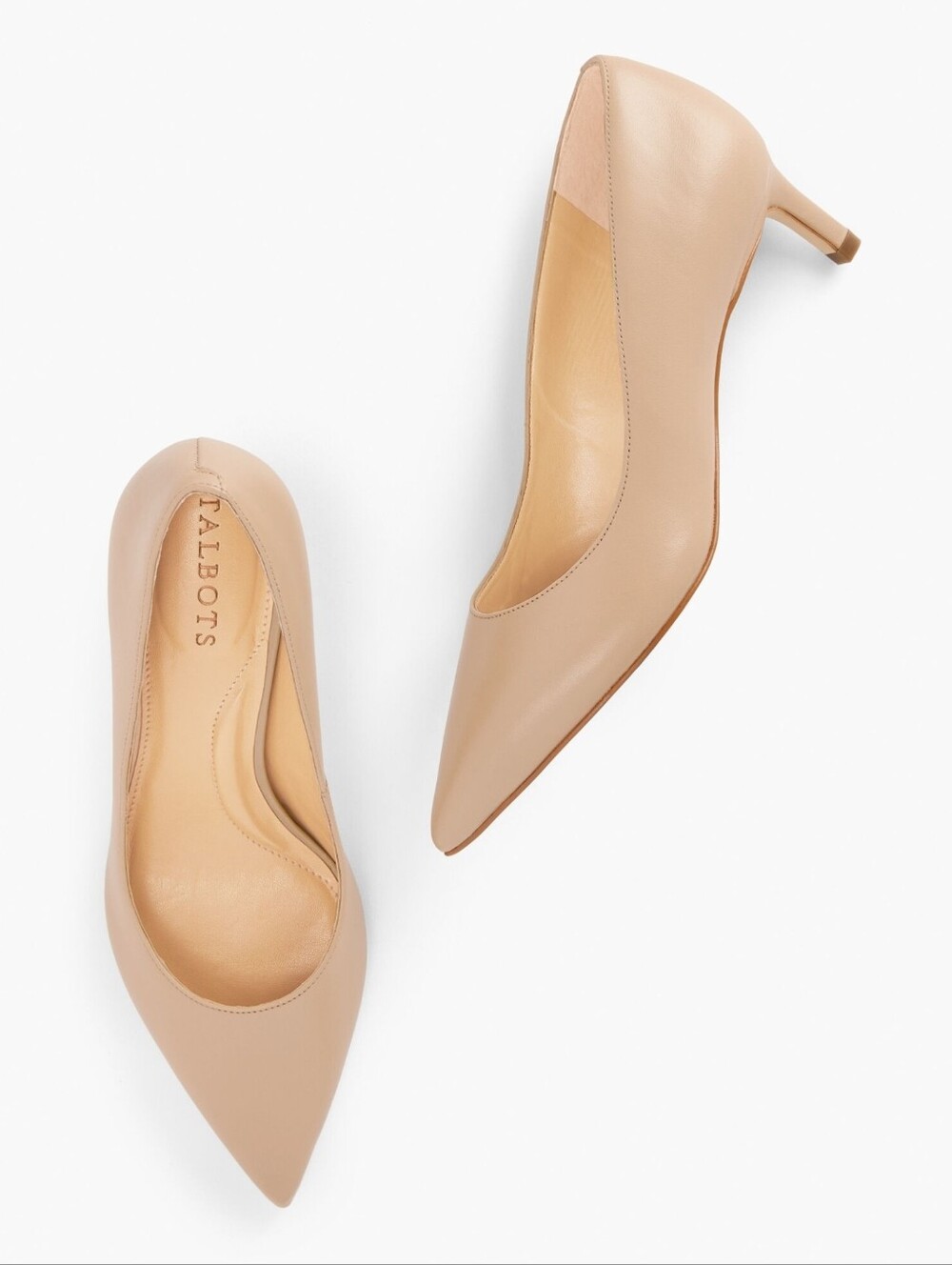 Talbots Pointed Toe Pump in Blush Nude